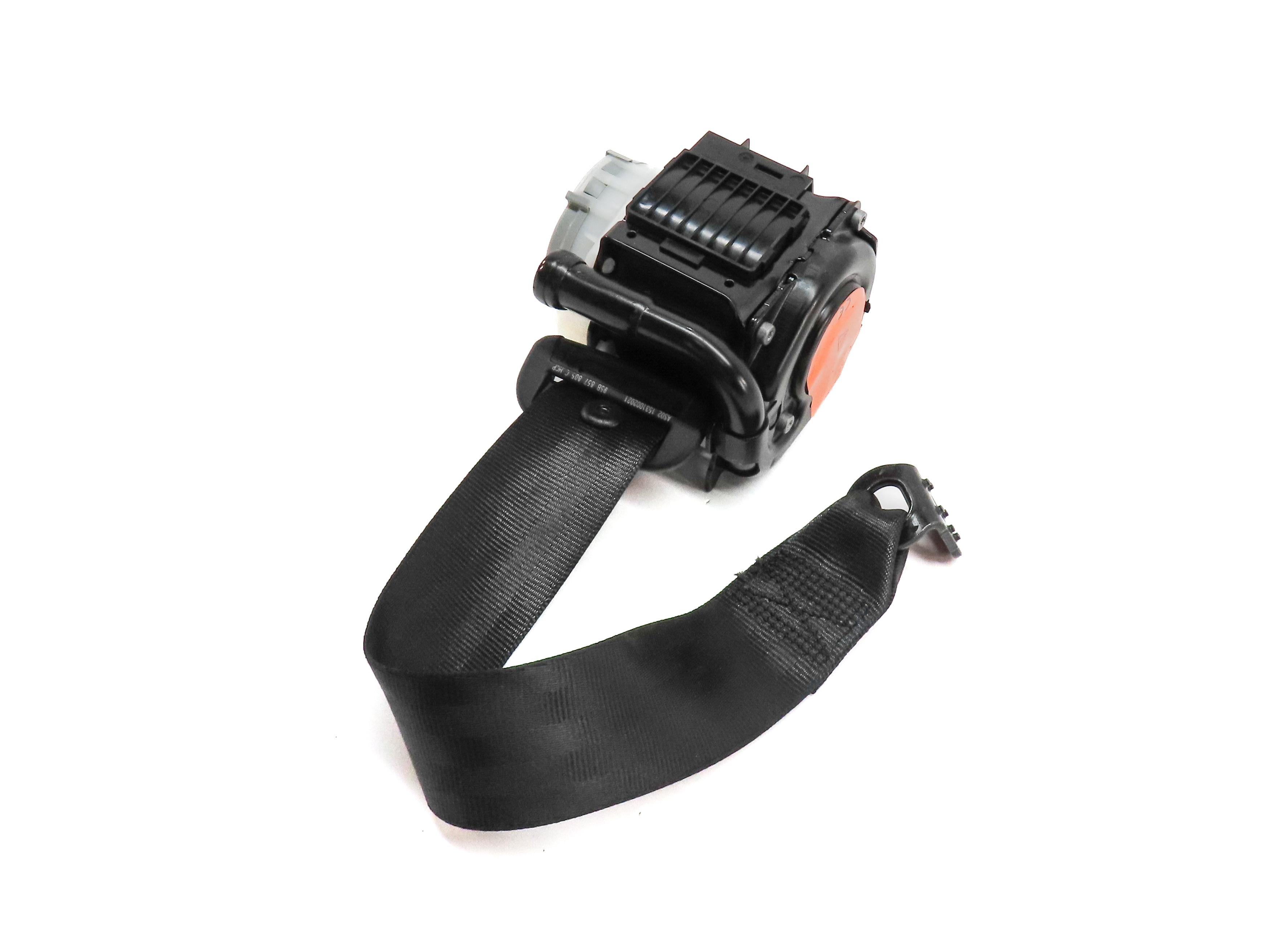 2016 PORSCHE MACAN (95B) REAR RIGHT SEAT SEATBELT RETRACTOR (BLACK) — exact item pictured